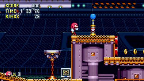 Knuckles in Flying Battery Zone